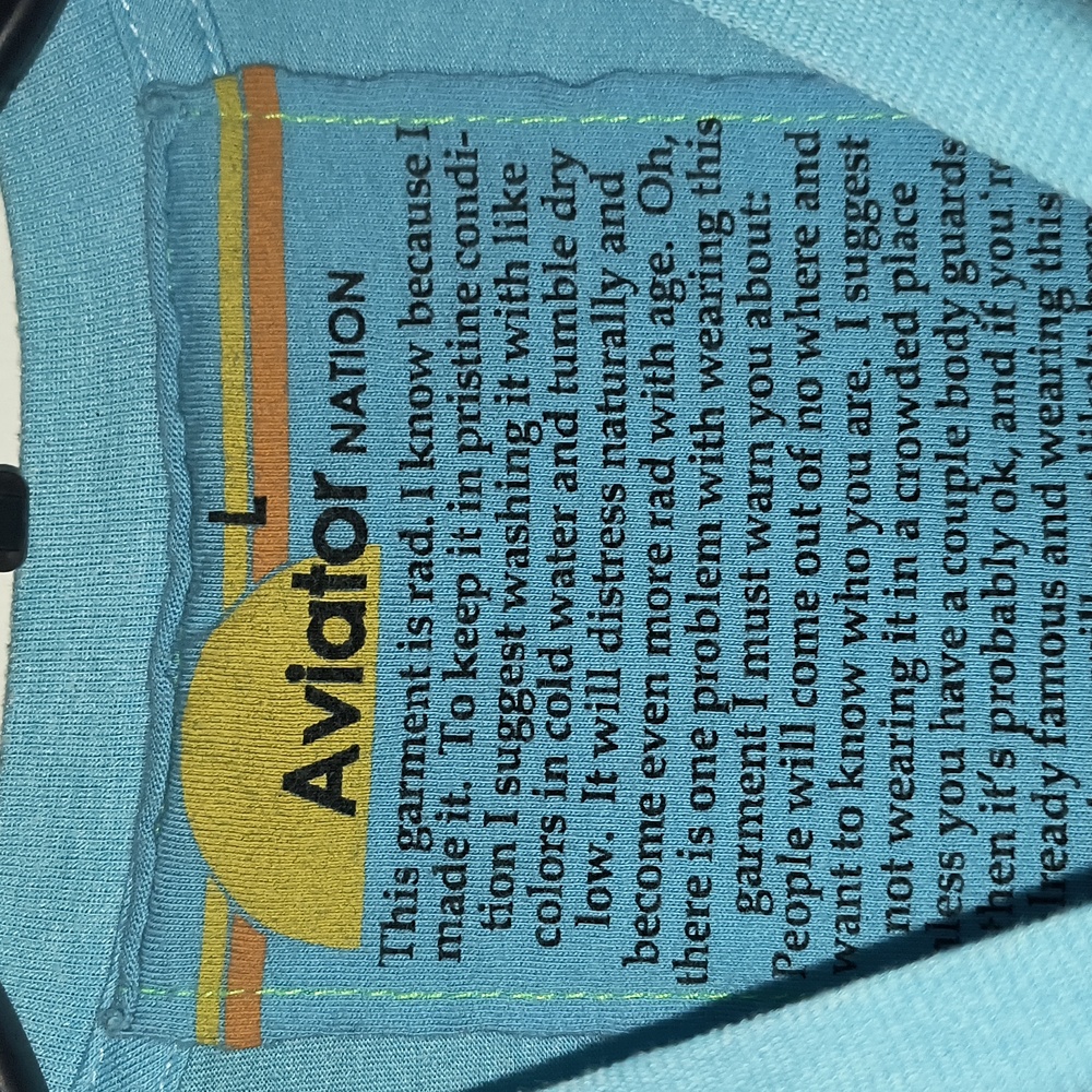 Aviator Nation Smiley Boyfriend Tee Size L - Picture 3 of 5